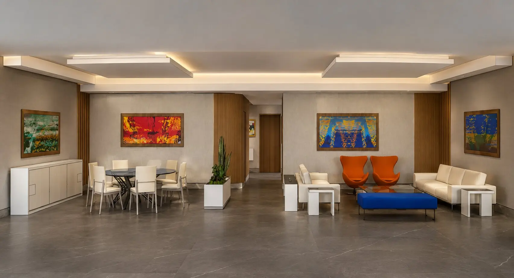 Vista integral en tonos tierra — Empire Residence