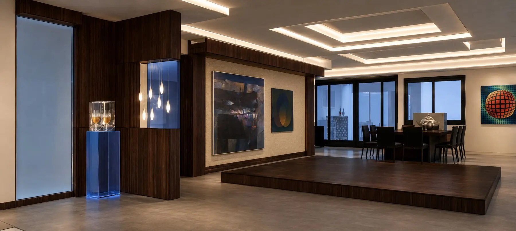 Hall y zona social integrada — Luxor Residence