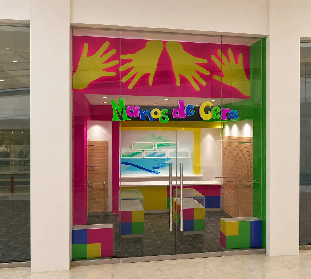 Fachada e identidad comercial — Manos de Cera