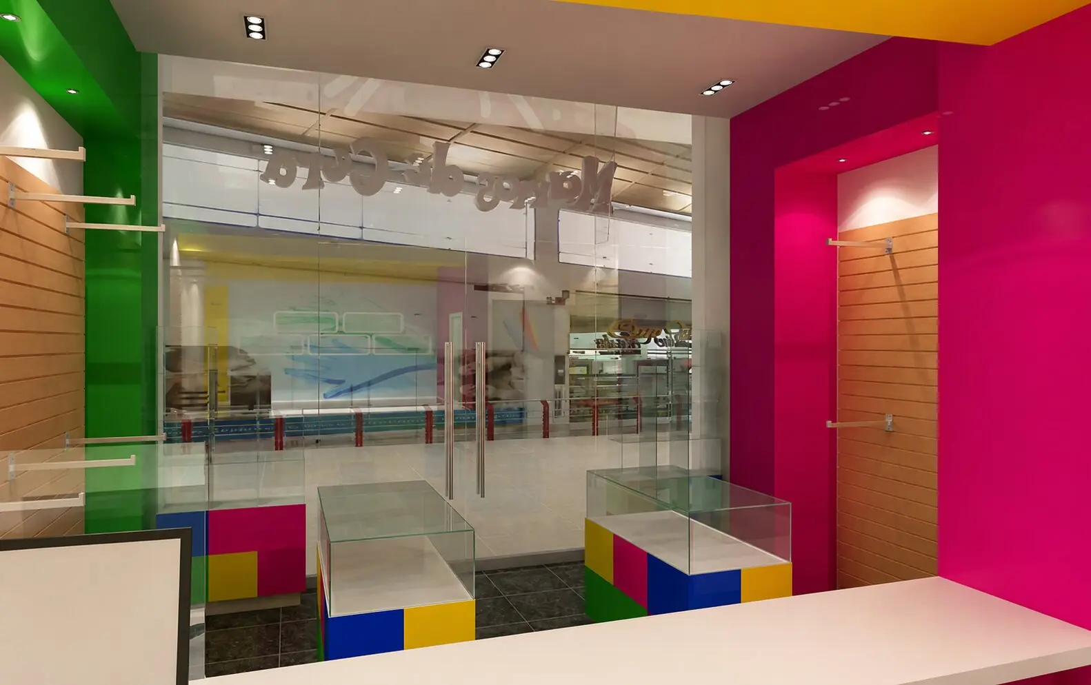 Relación visual con el centro comercial — Manos de Cera