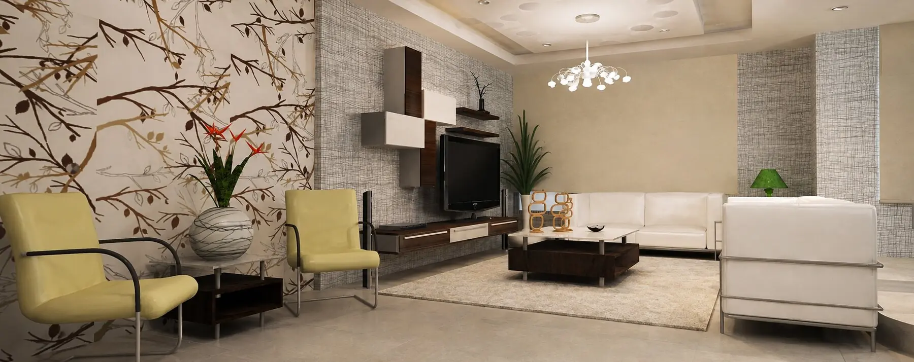 Salón principal y escalera escultórica — Park View