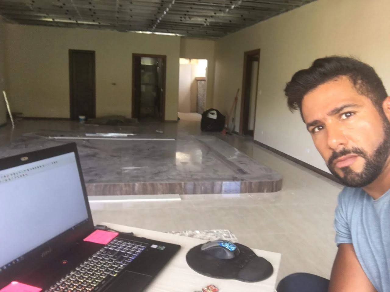 Proceso constructivo de la sala y galería.